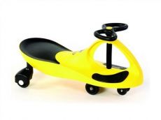 Smart car Бибикар с полиуретановыми колесами желтая ― AmigoToy
