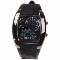 Бинарные часы Led Watch Спидометр Черные ― AmigoToy