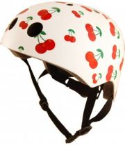 Шлем детский Kiddi Moto Белый с вишенками