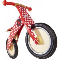 Беговел 12" Kiddi Moto Kurve красный в белый горошек